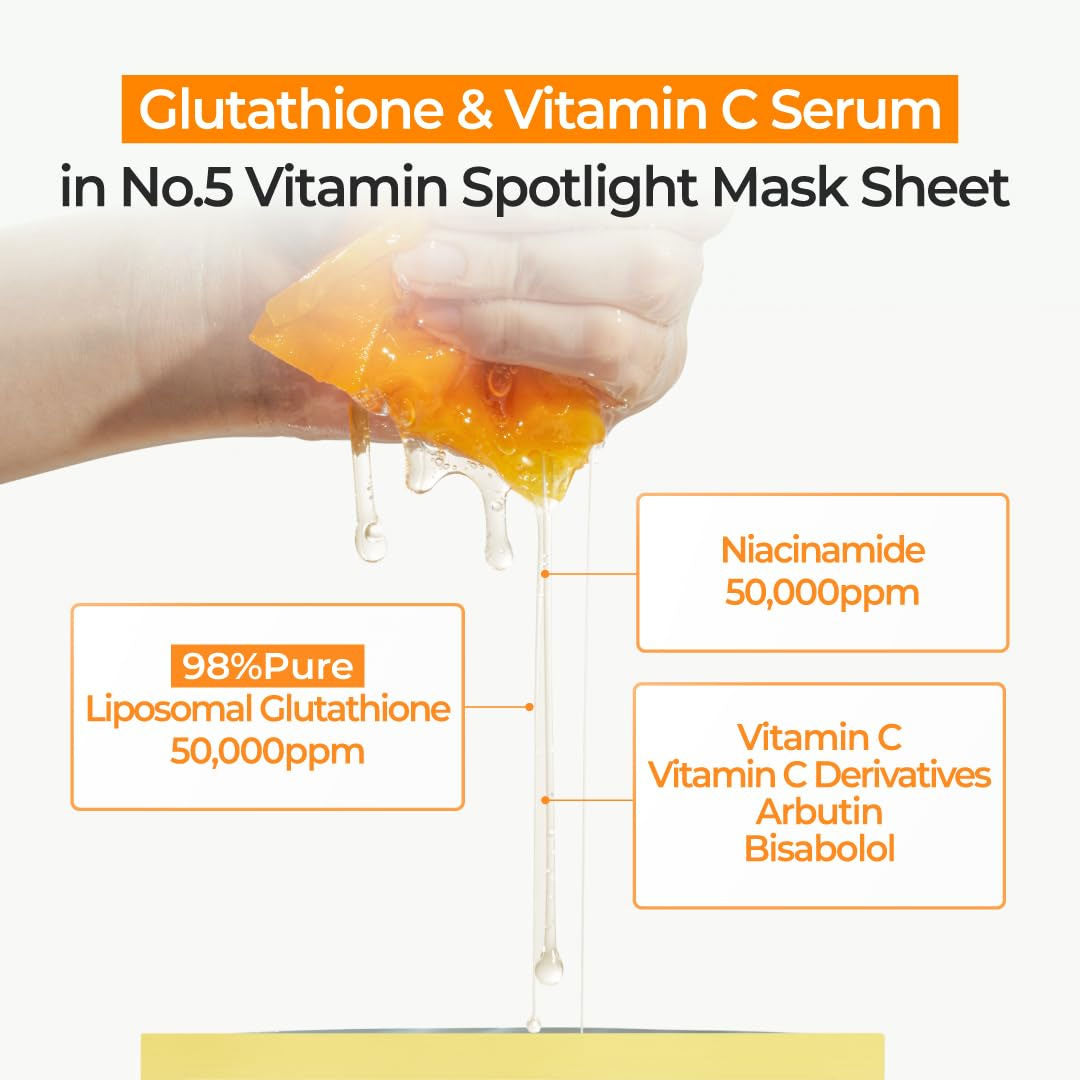 No.5 Vitamin Spotlight Sheet Mask - Kbeauty Dropzone