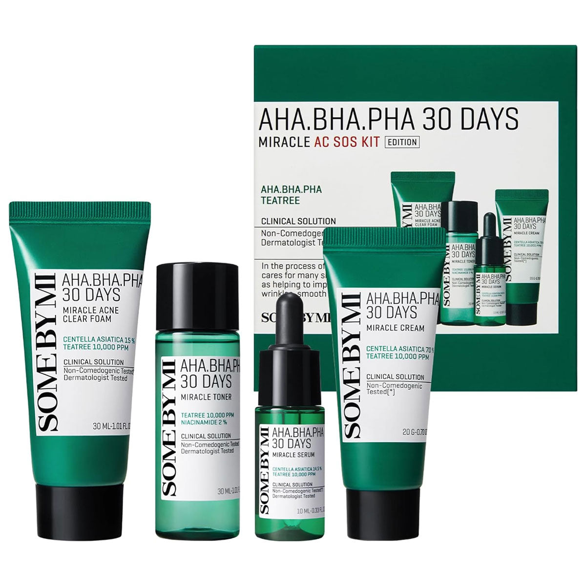 AHA BHA PHA 30 Days Miracle AC SOS Kit - Kbeauty Dropzone