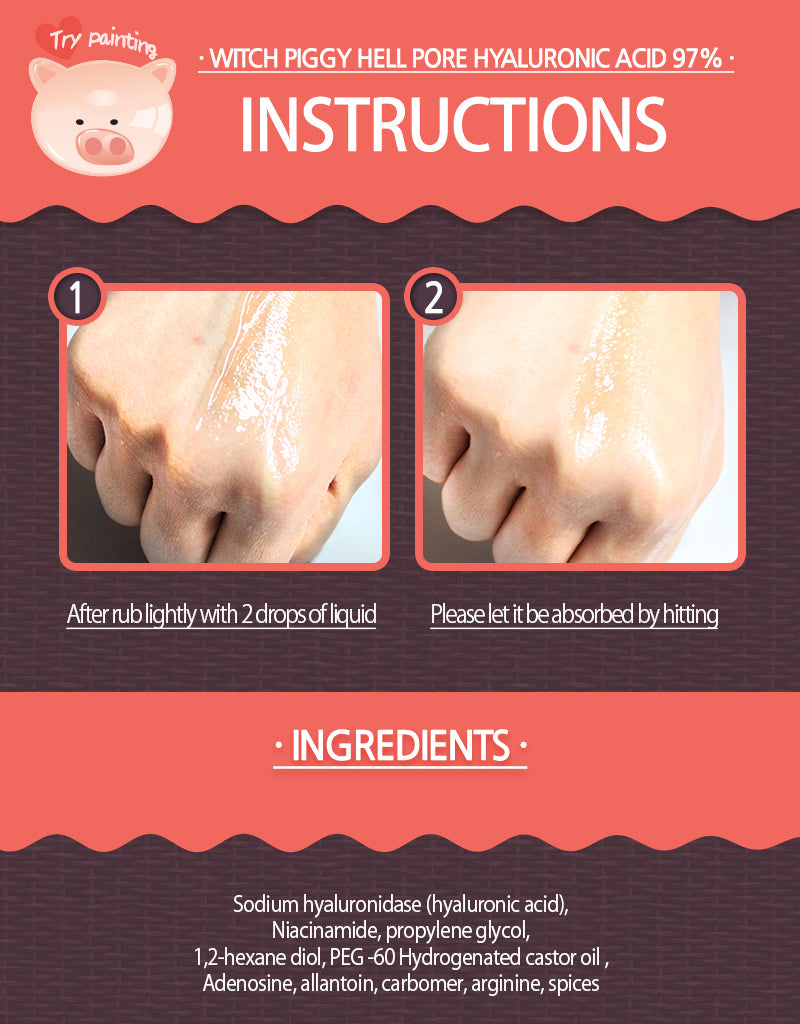 Witch Piggy Hell Pore Control 97% Hyaluronic Acid Serum - Kbeauty Dropzone