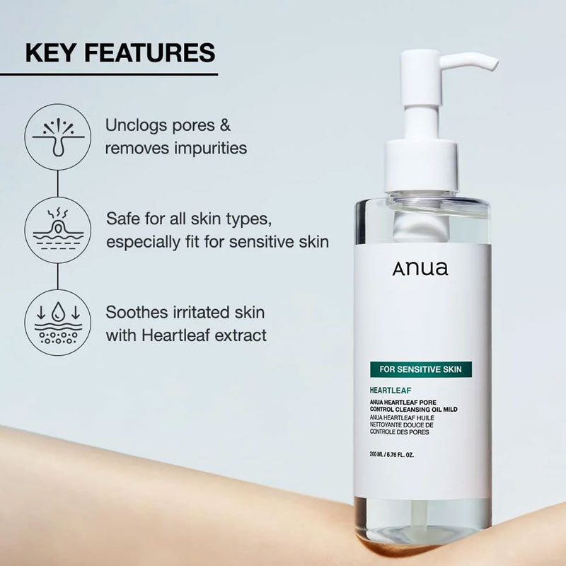 Heartleaf Pore Control Cleansing Oil Mild - Kbeauty Dropzone