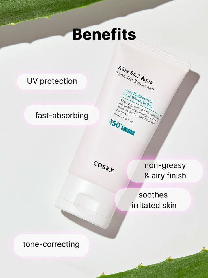Aloe 54.2 Aqua Tone-Up Sunscreen - Kbeauty Dropzone