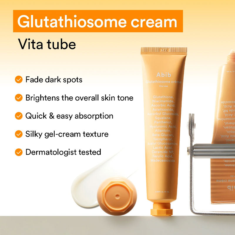 glutathiosome vs glutathione Abib Glutathiosome Creme Vita Tube