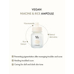 Vegan Niacin & Rice Ampoule - Kbeauty Dropzone