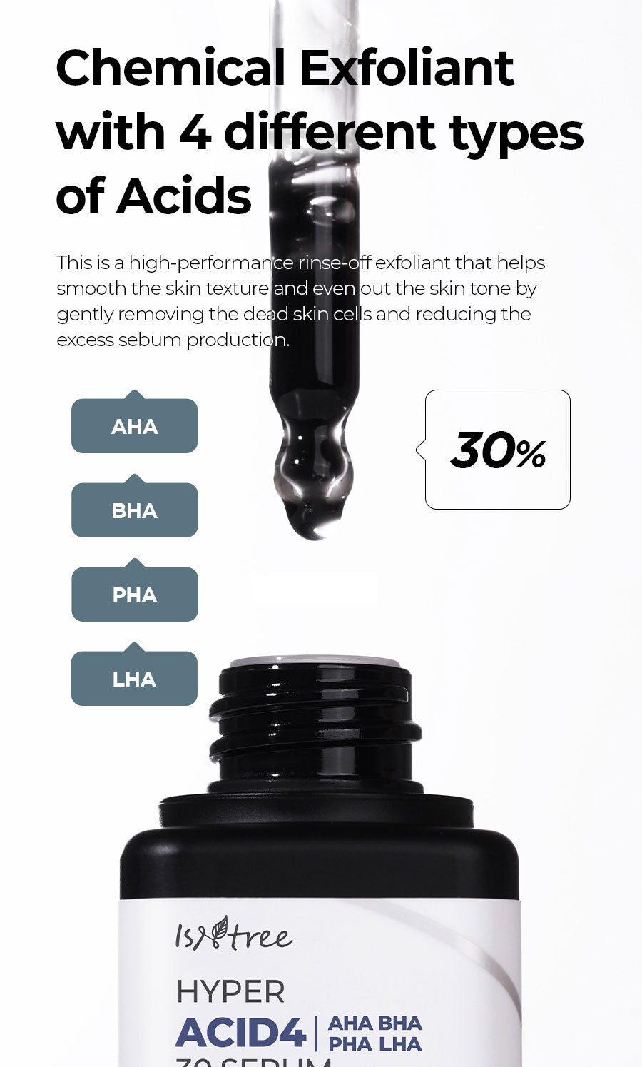 Hyper Acid 4 AHA BHA PHA LHA 30 Serum - Kbeauty Dropzone