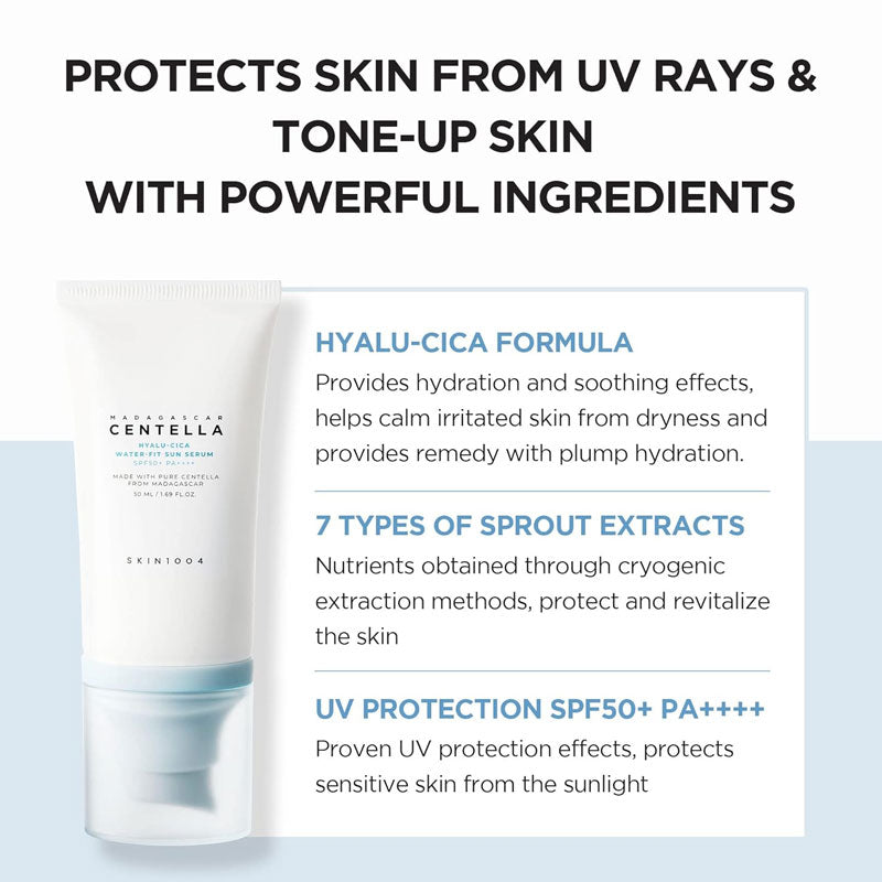 Madagascar Centella Hyalu-Cica Water-Fit Sun Serum Twin Pack - Kbeauty Dropzone